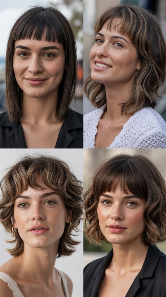 Micro Bangs with Choppy Layers