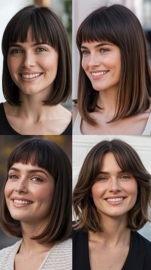  Sleek Bob with Middle Part