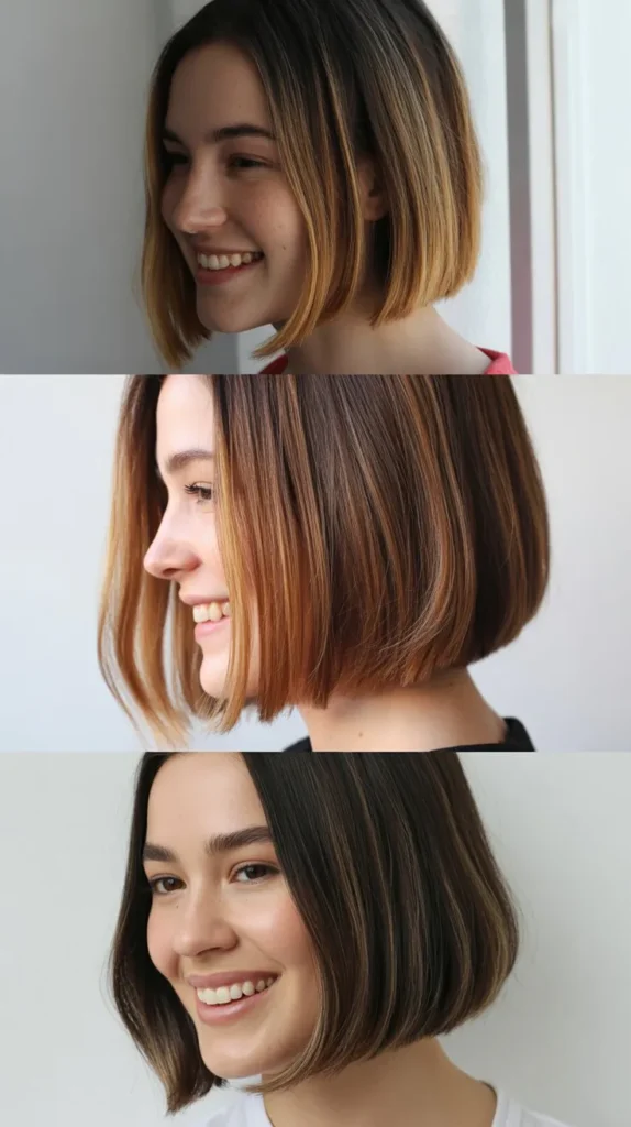  Chin-Length Bob with Ombré