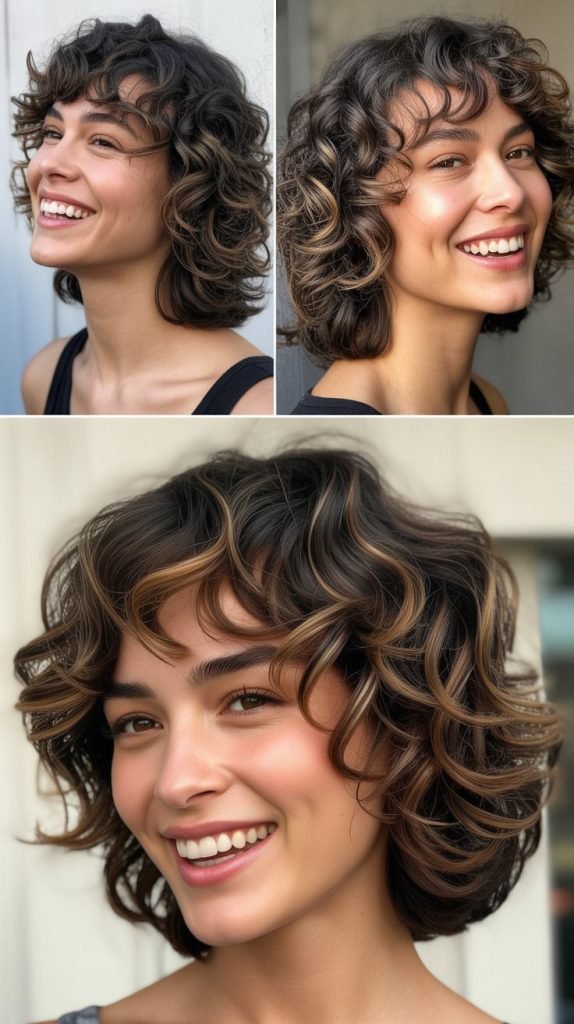 Medium Blunt Cut with Curtain Bangs