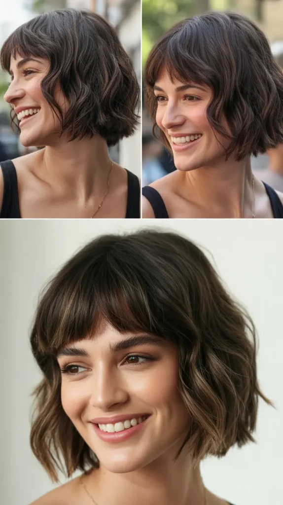 Chin-Length Shattered Bob with Broken Bangs