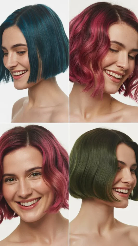 Chin-Length Bob with Statement Color