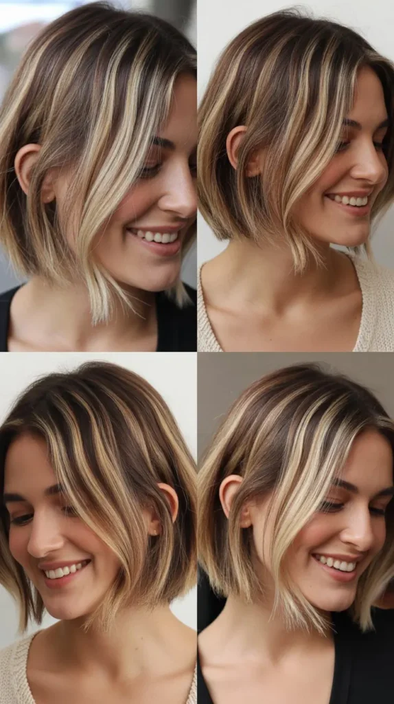 Chin-Length Bob with Money Pieces
