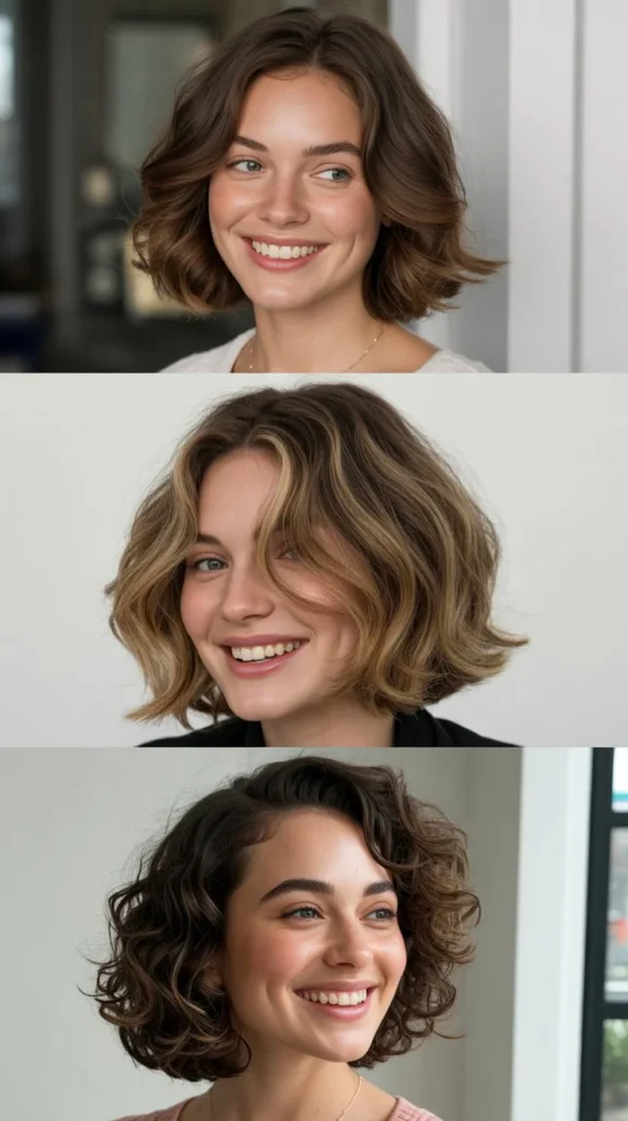  Soft Layered Bob with Middle Part