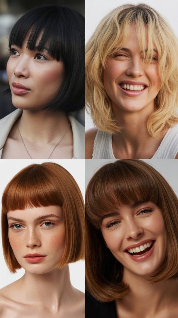 A-Line Bob With Full Bangs