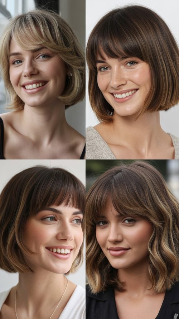  Graduated Bangs with A-Line Bob