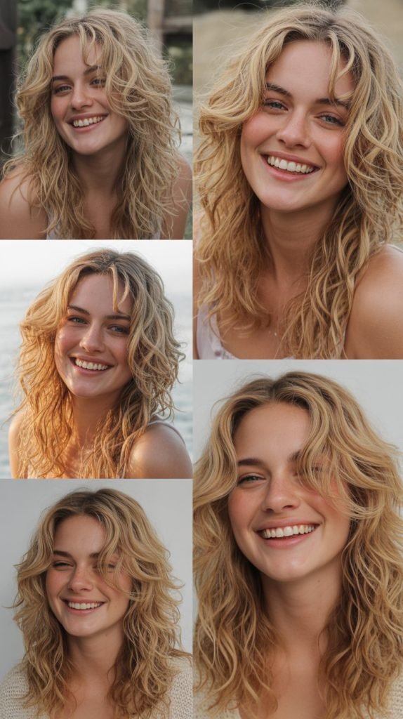 Textured Beachy Blonde Waves