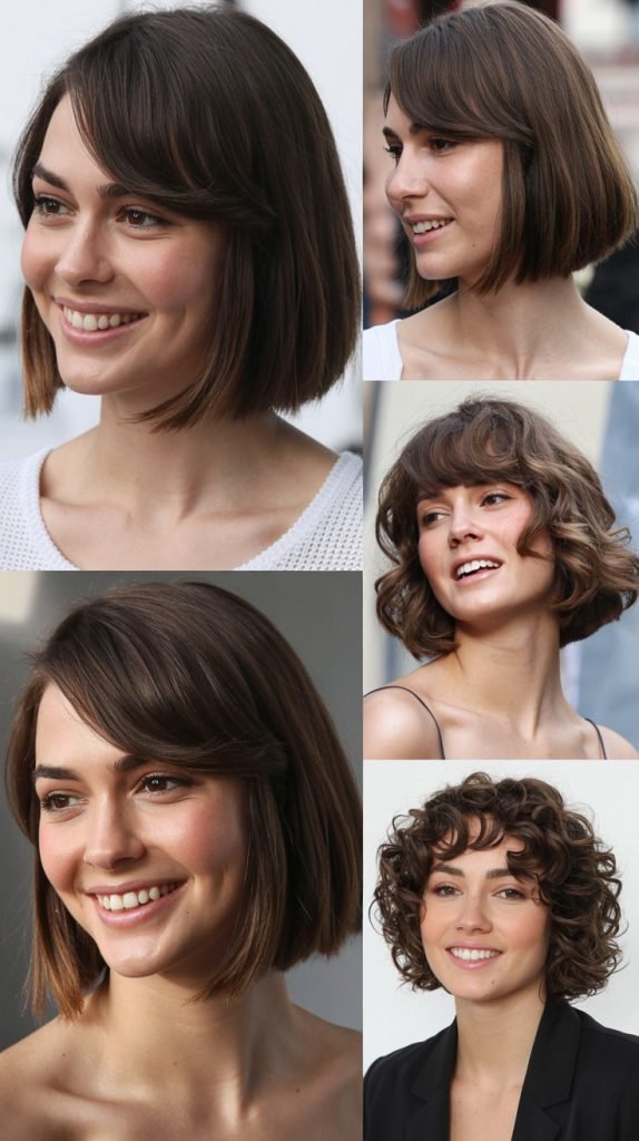 Disconnected Bob with Curtain Bangs