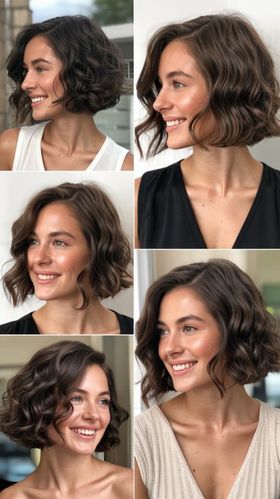 Side-Parted Wavy Bob