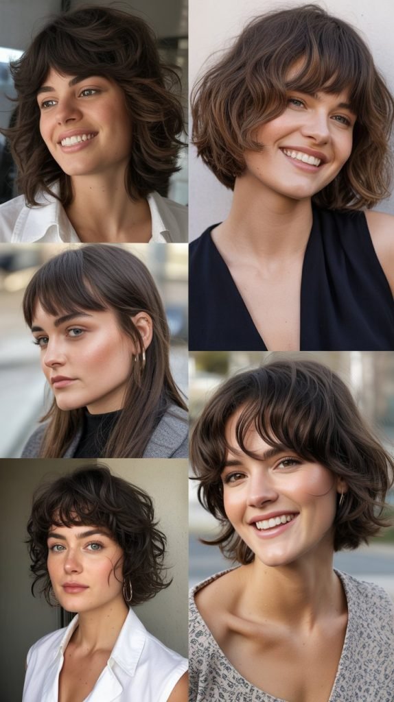 Choppy Midi Cut With Piecey Bangs