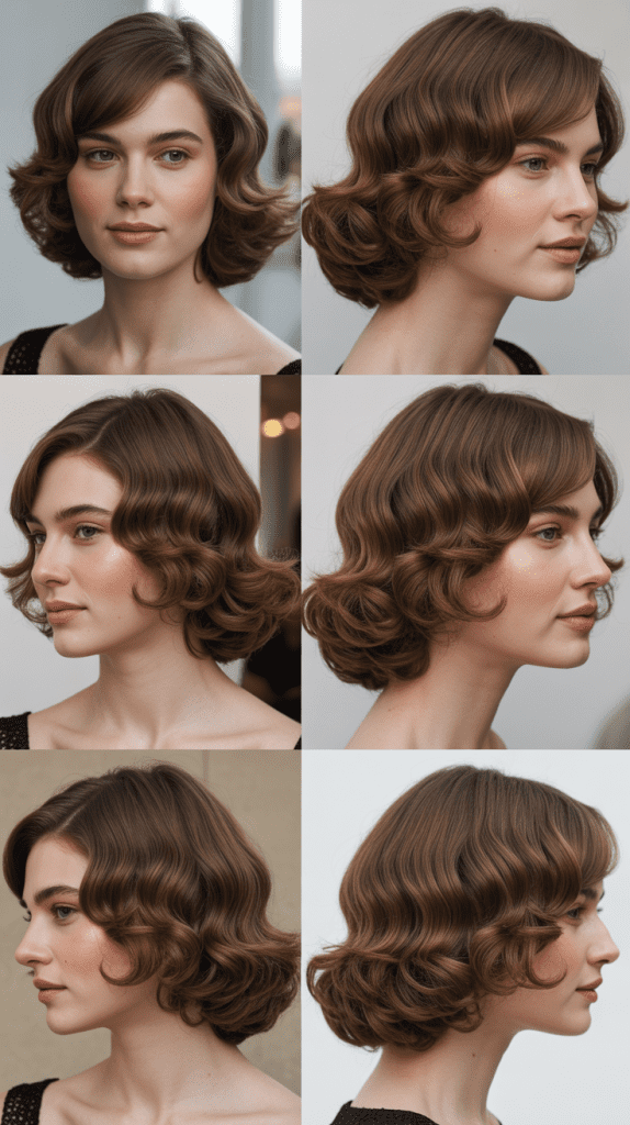  Sleek Lob with Baby Bangs