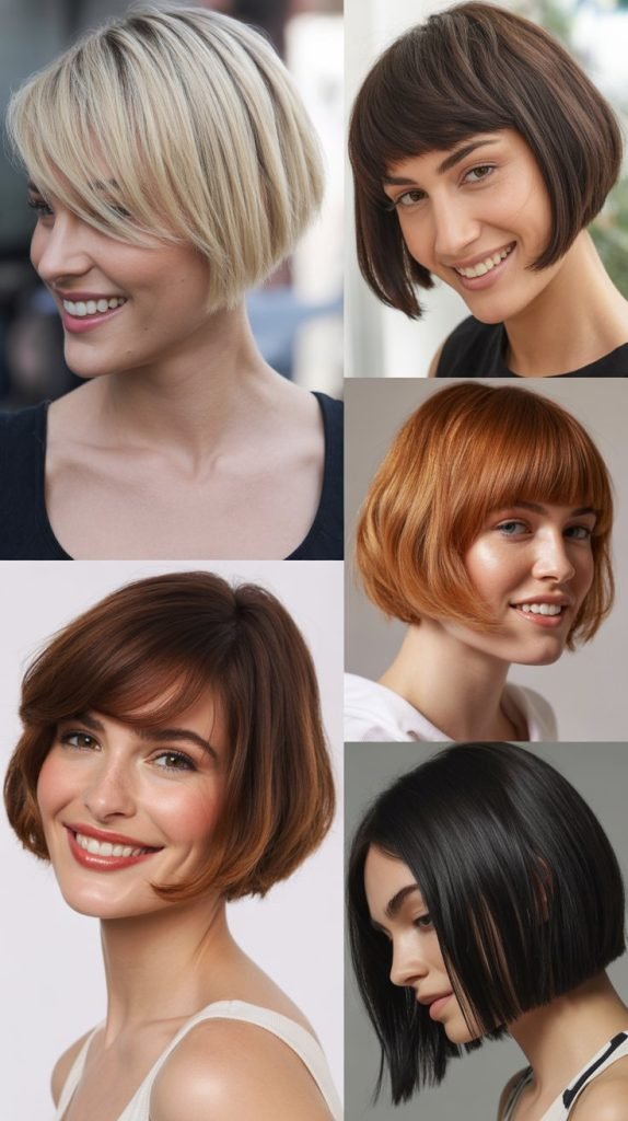 Asymmetrical Bob With Side-Swept Bangs