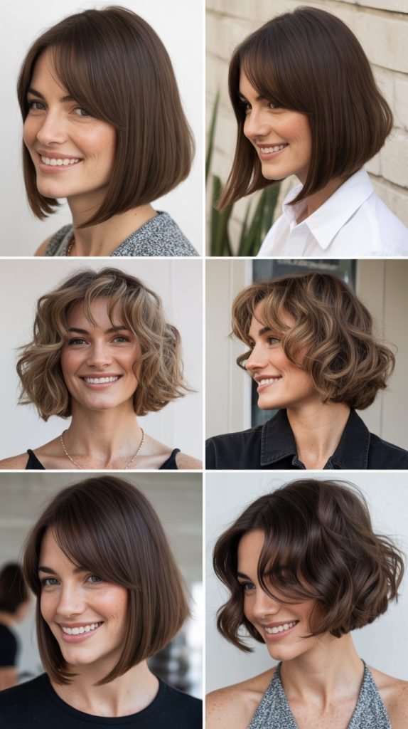 Graduated Bob with Elongated Side Bangs