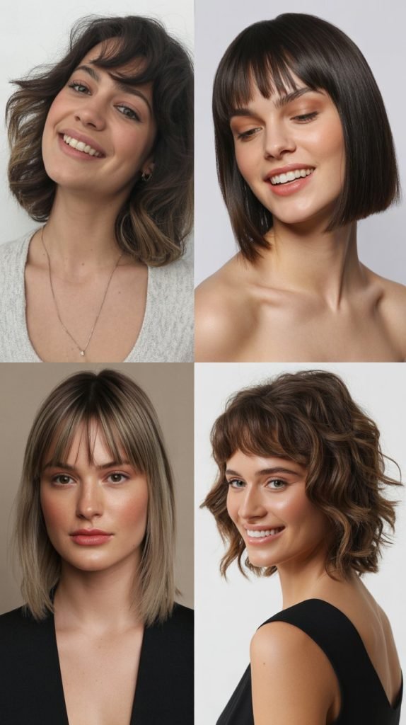 Collarbone Cut With Versatile Bangs