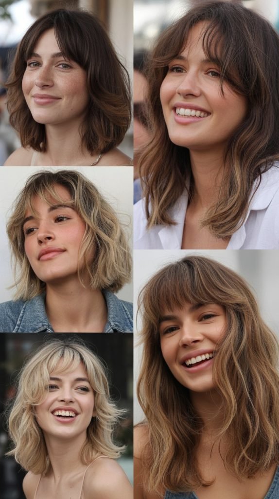 Straight Lob with Korean-Style Bangs