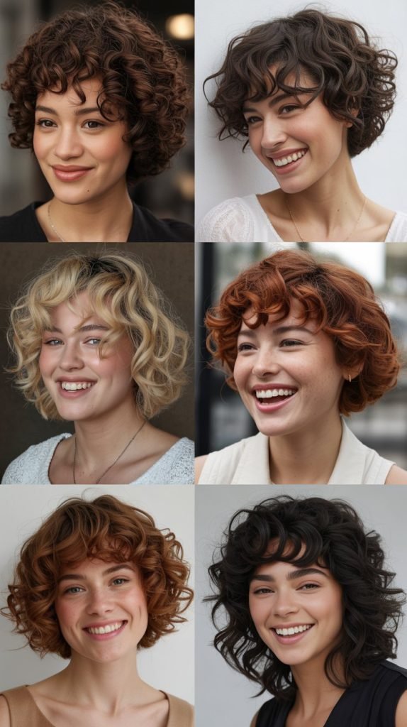 6. Curly Undercut Bob