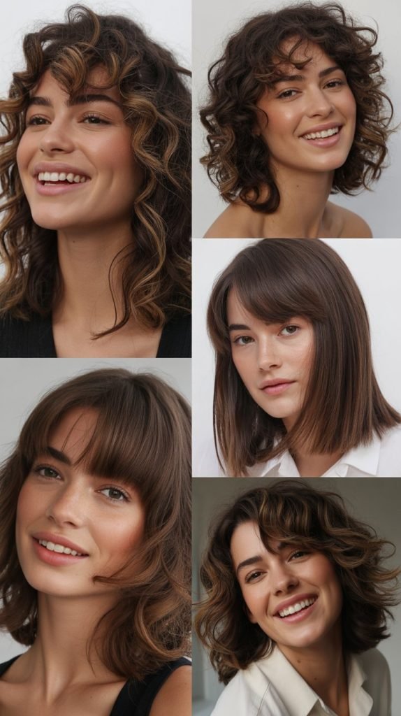 Textured Midi with Feathered Face Framing