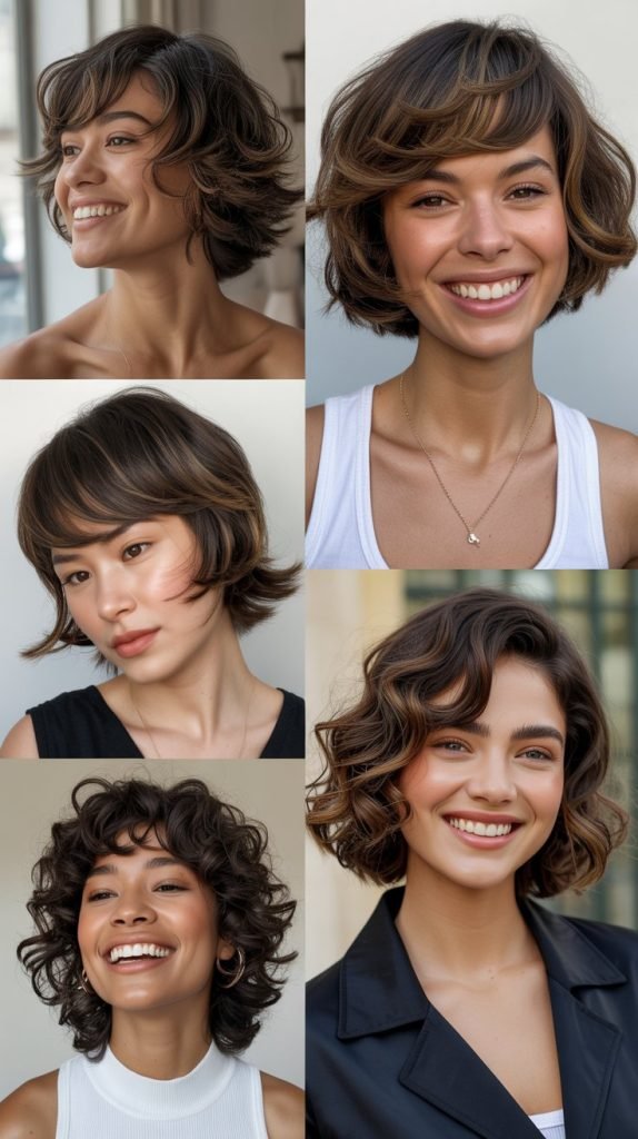  Choppy Bob with Uneven Face Pieces