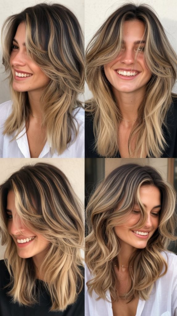 Choppy Layers with Balayage Ombre