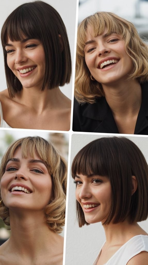 Blunt Cut Bob with Heavy Bangs