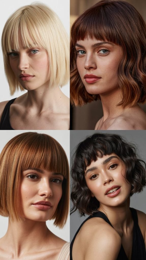 Blunt Cut Bob with Straight-Across Bangs