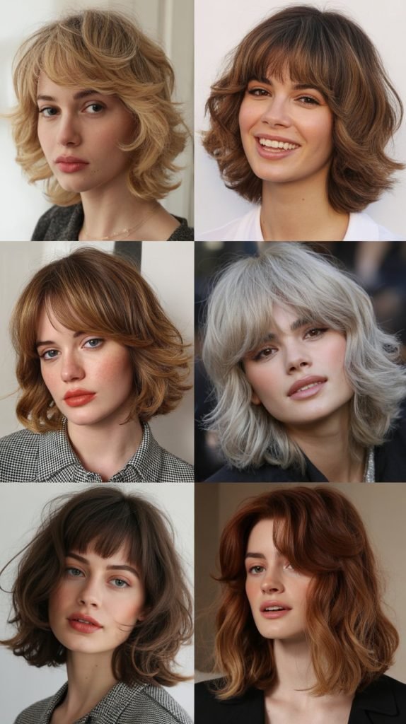  Textured Bob With Baby Bangs