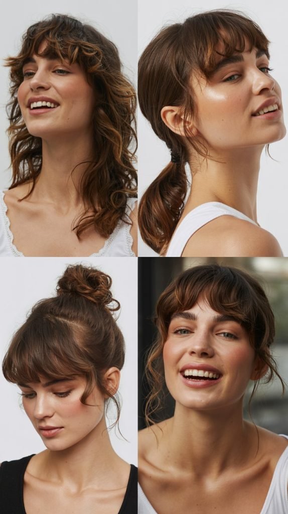 Natural Texture with Barely-There Bangs