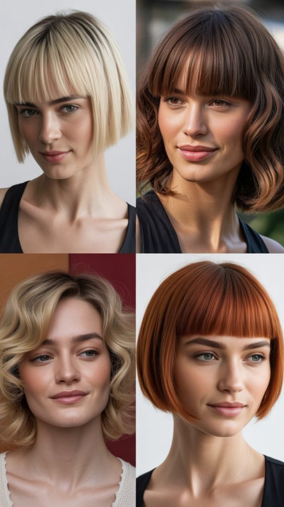 Asymmetrical Bangs with Angled Bob