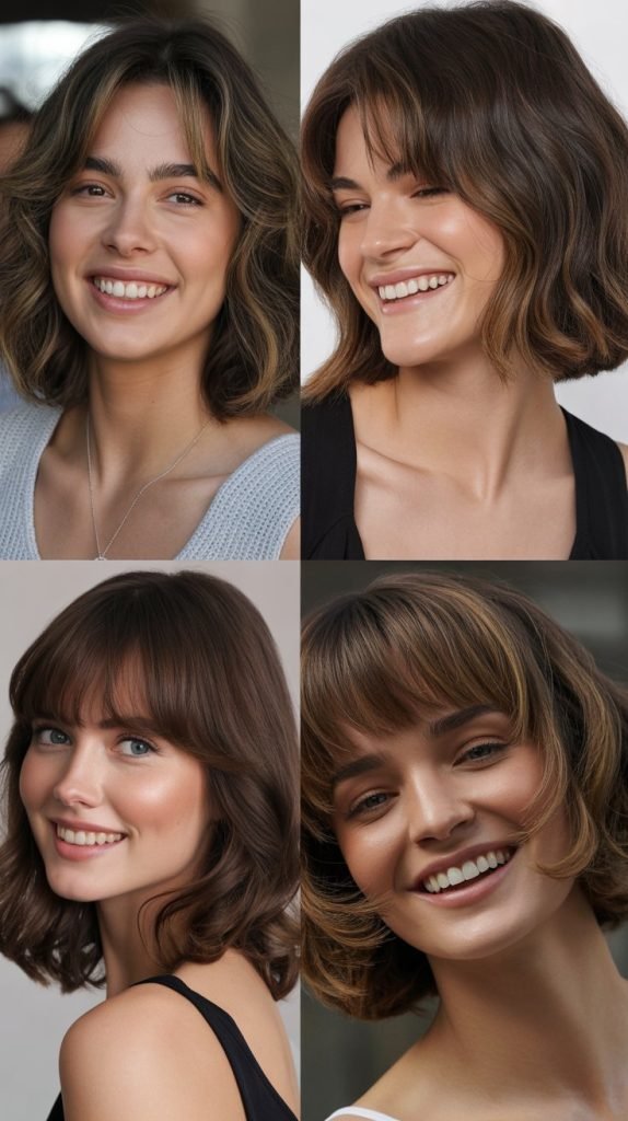 . Sleek Midi Cut With Blunt Bangs