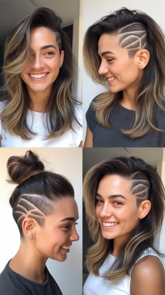  Layered Hair with Hidden Undercut