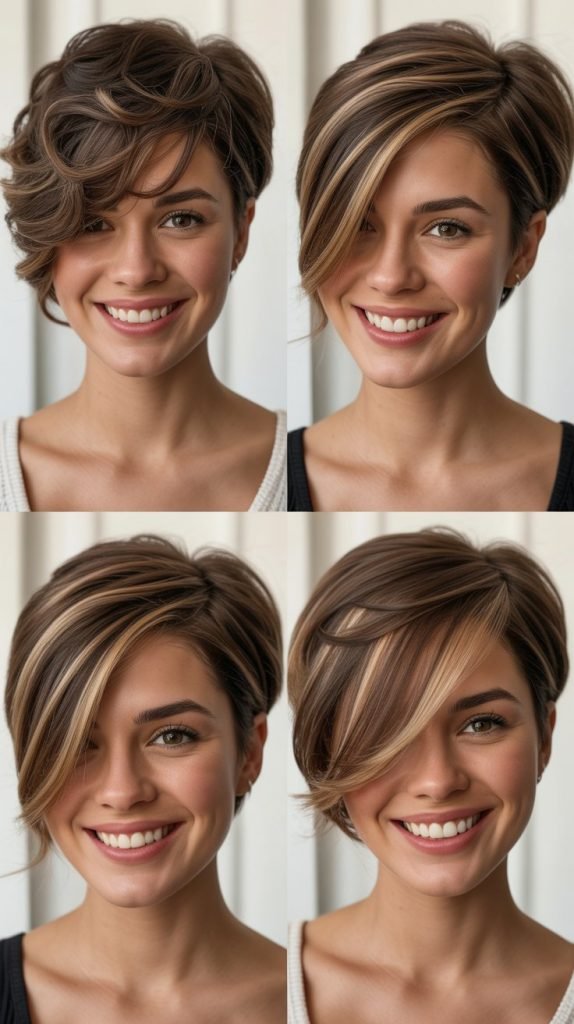 Tapered Pixie with Long Side-Swept Layers