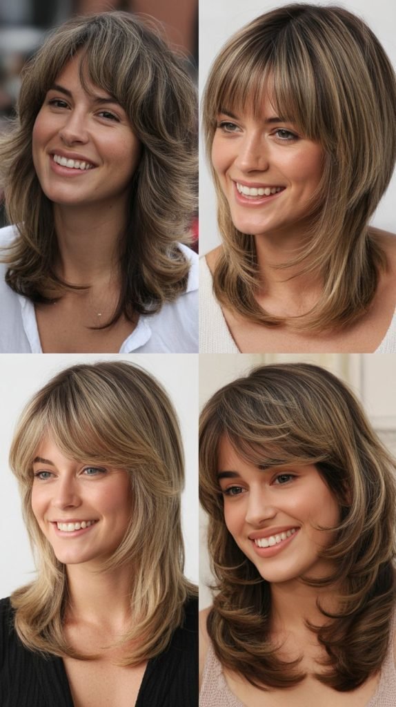  Layered Bangs With Stacked Long Layers