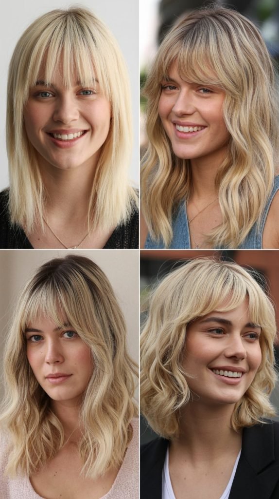 . Heavy Bangs with Blunt Cut