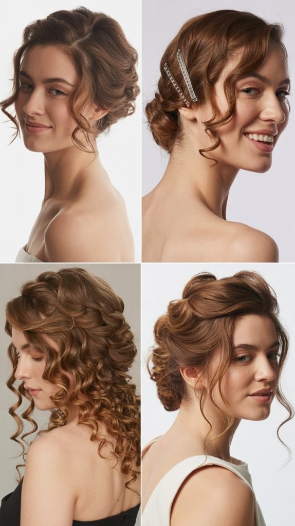 Cascading Pin Curls Updo