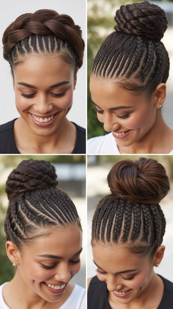  Braided Crown with Twisted Bun