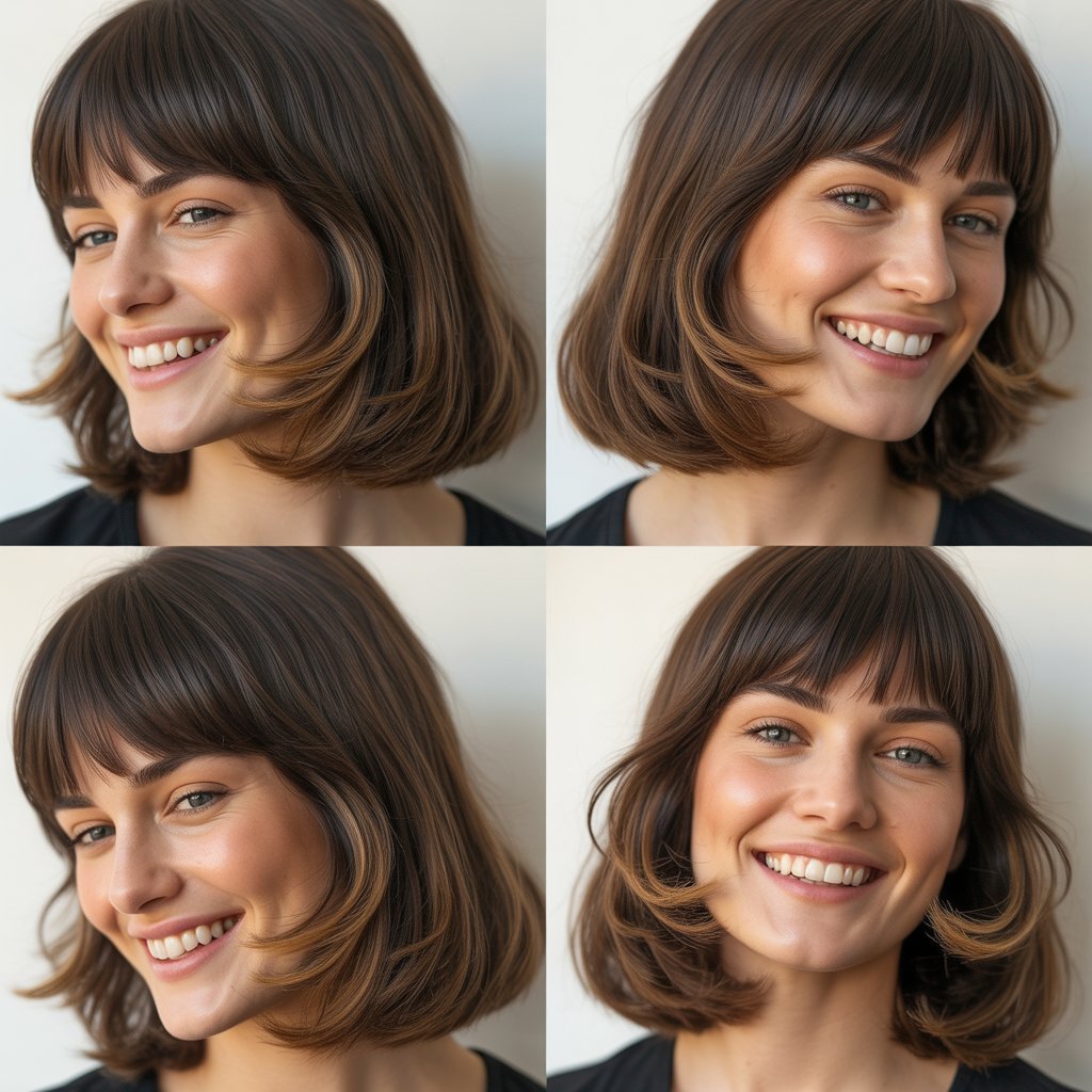 Blunt Bangs with Invisible Layers