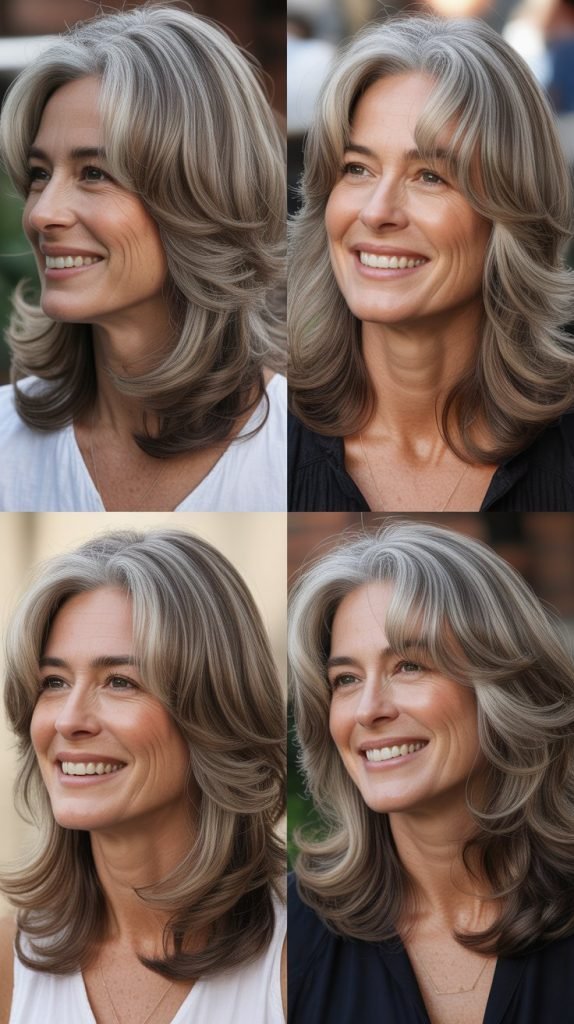 Flowing Layers with Side Part