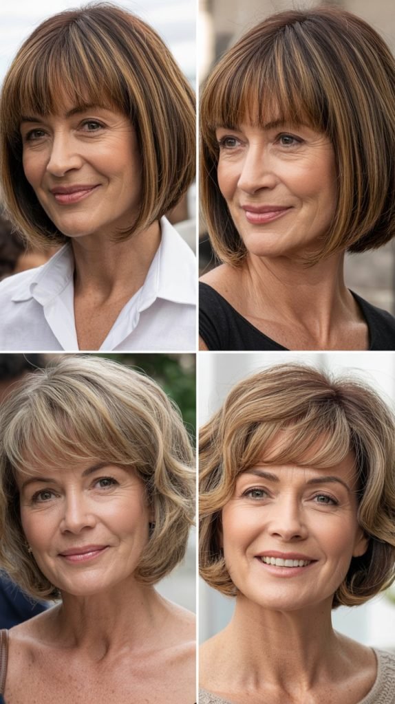 . Voluminous Bob with Curtain Fringe