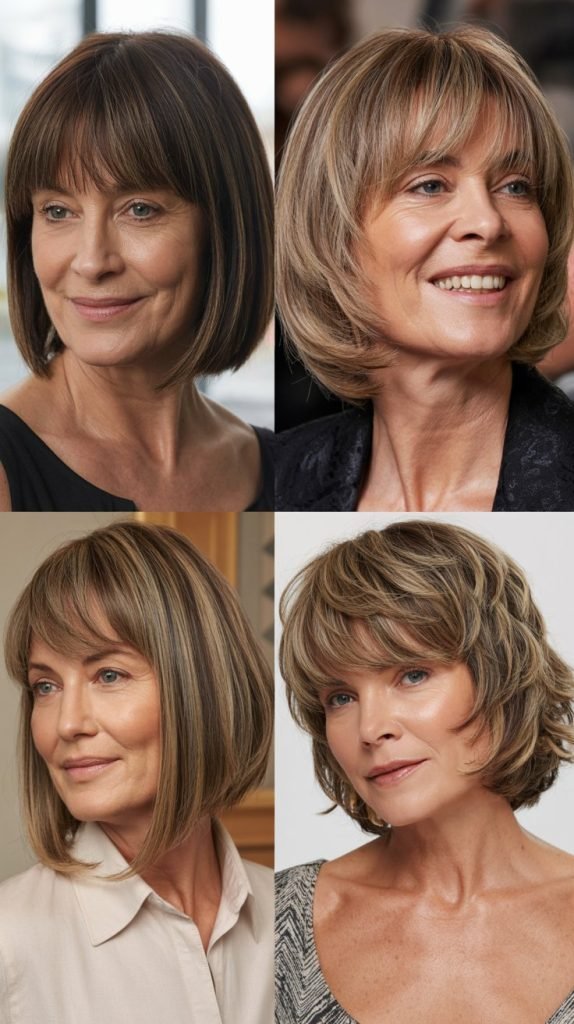 Textured Bob with Choppy Bangs