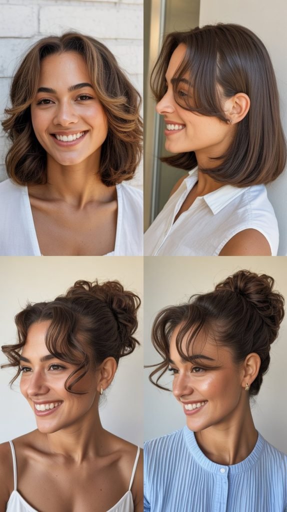  Layered Side-Part Style