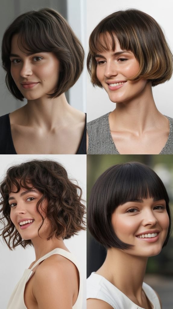 Rounded Bob With Rounded Bangs