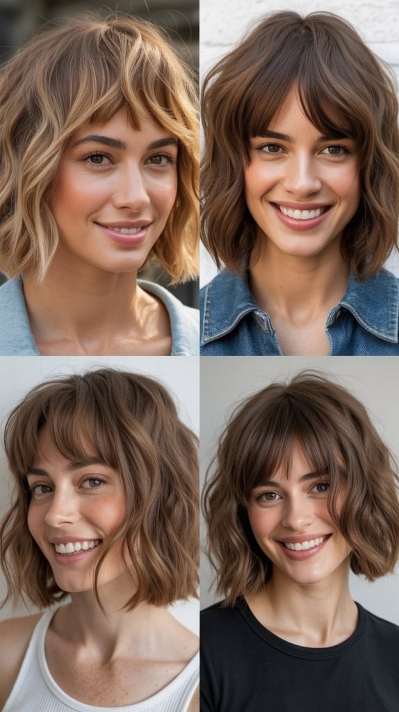 Wavy Bob With Disconnected Bangs
