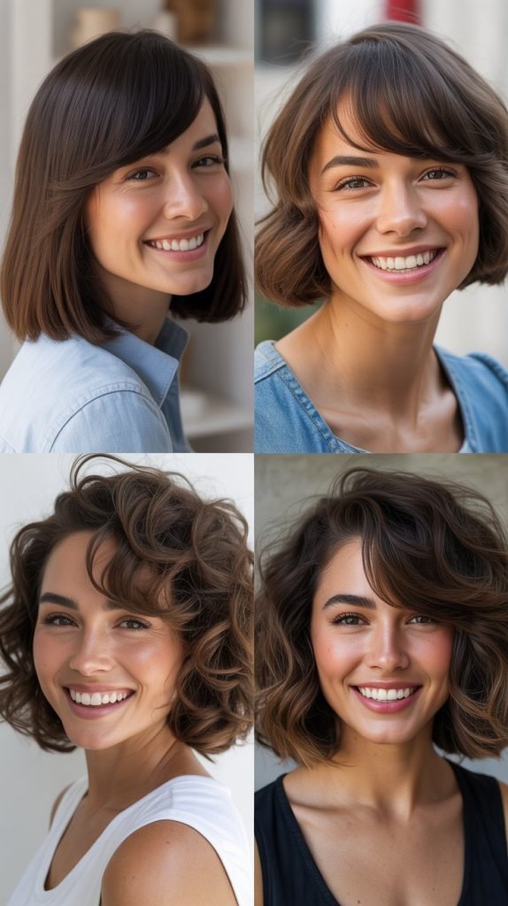  Angled Bob With Side-Swept Bangs