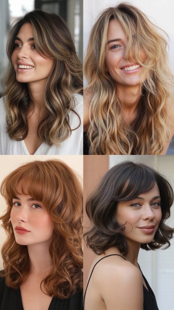 Tousled Midi With Long Side Bangs