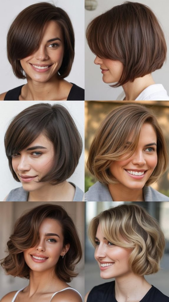  Inverted Bob with Long Side Bangs