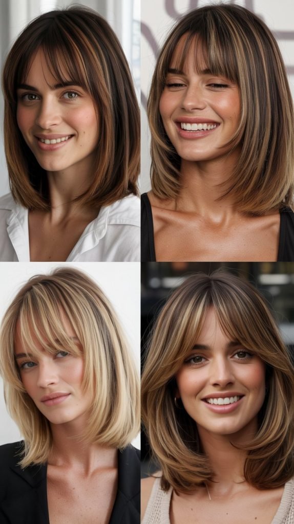 Long Bob With Face-Framing Layers And Bangs