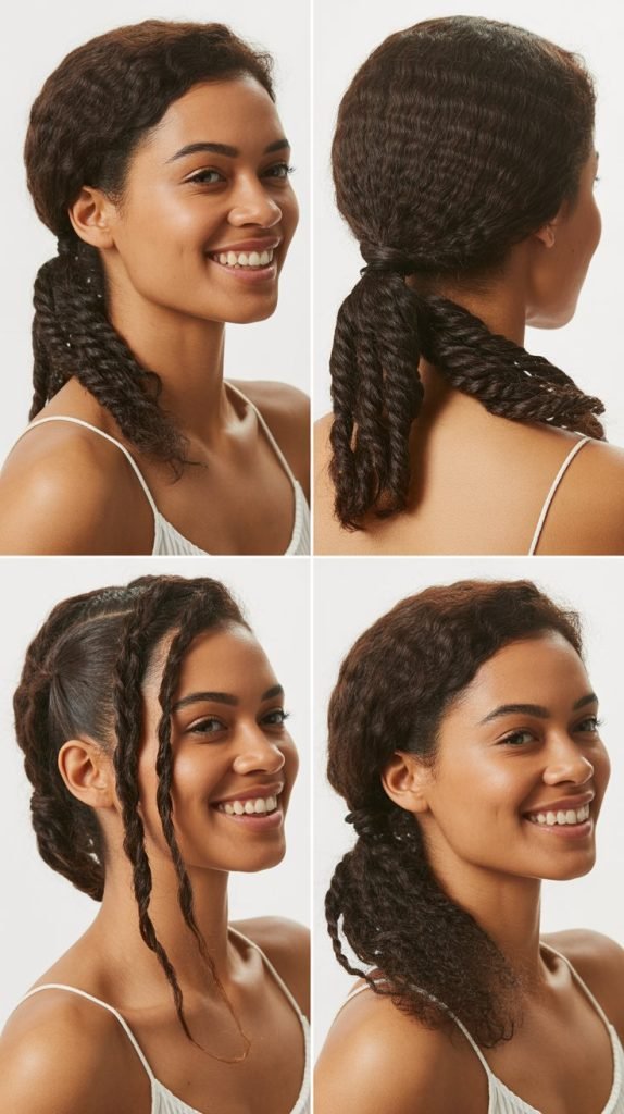  Twisted Low Ponytail