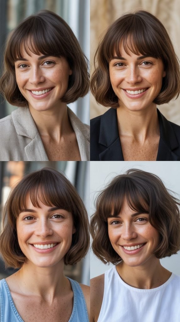  Classic Bob With Rounded Bangs