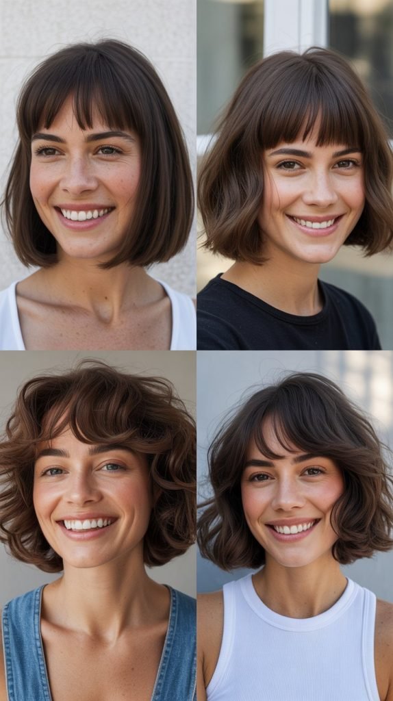  Chin-Length Bob With Piecey Bangs