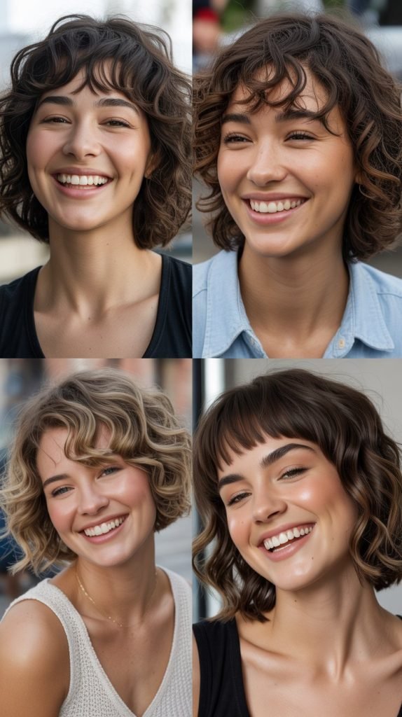 Wavy Bob With Razored Bangs